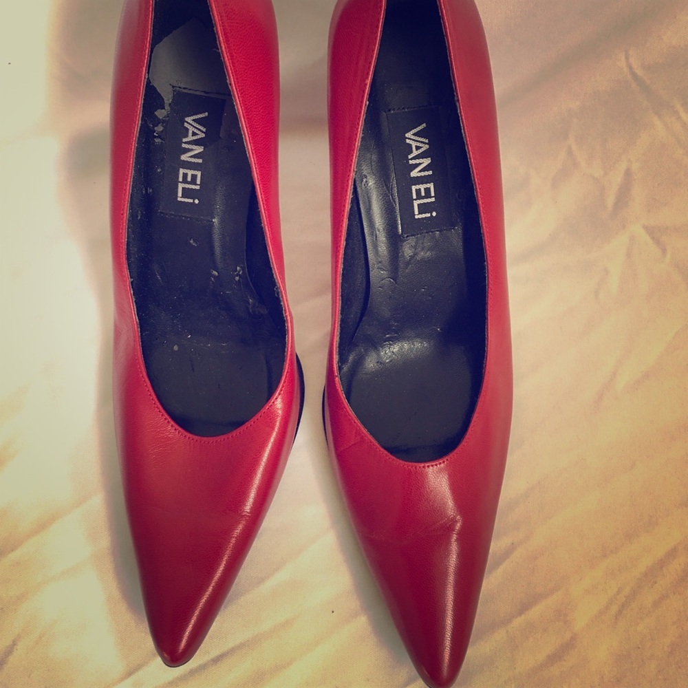 Red Vaneli Pointy Toe Heels-Approx 3” - image 1